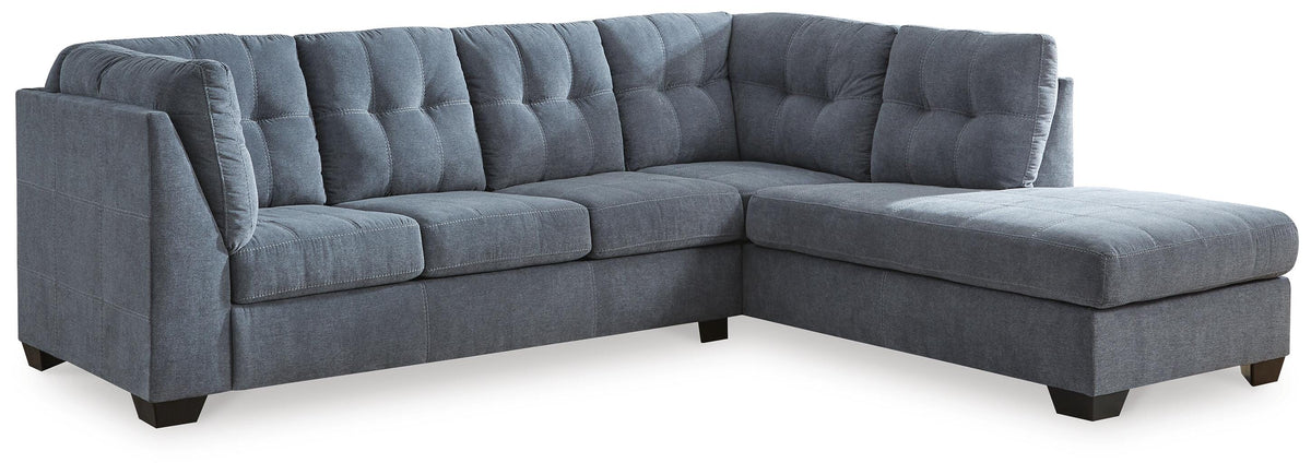Marleton 2-Piece Sectional with Chaise - Denim (1)
