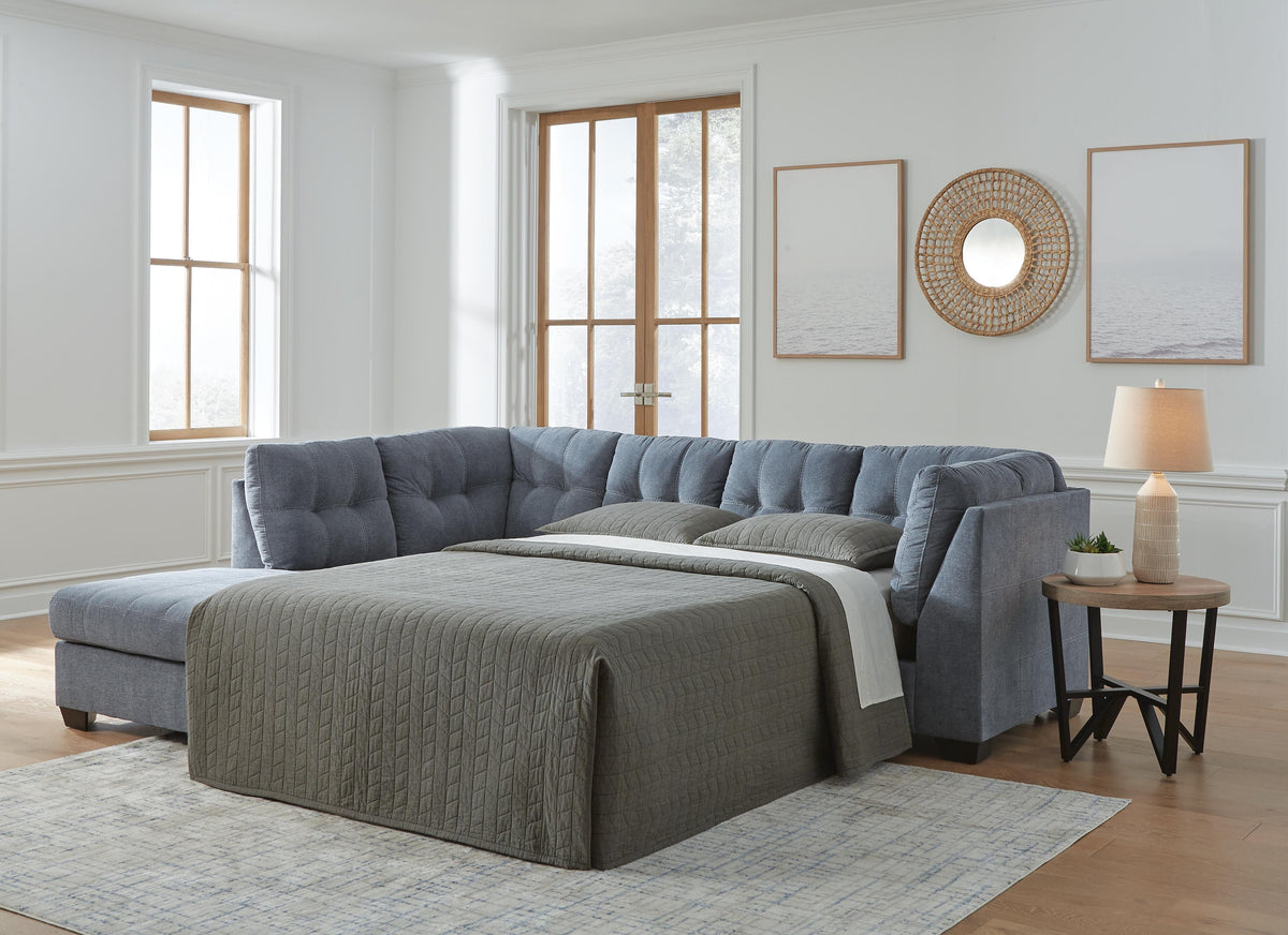 Marleton 2-Piece Sleeper Sectional with Chaise - Denim (2)