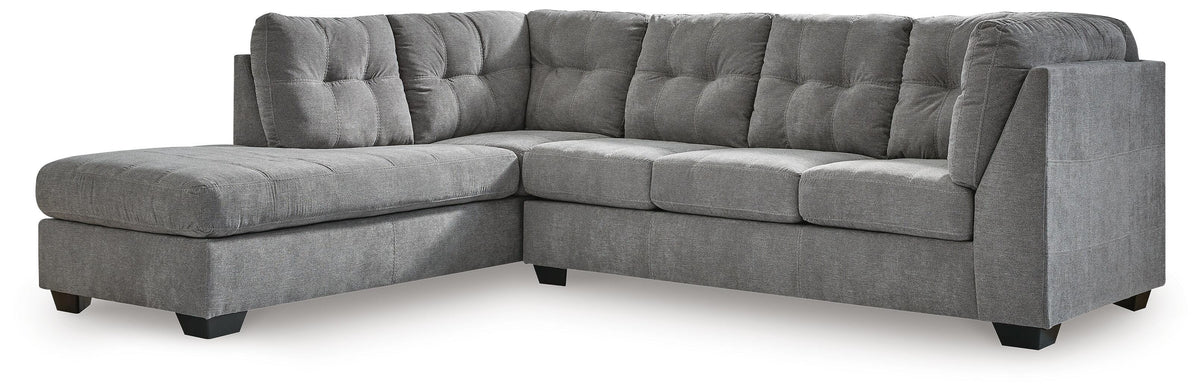 Marleton 2-Piece Sleeper Sectional with Chaise - Gray (1)