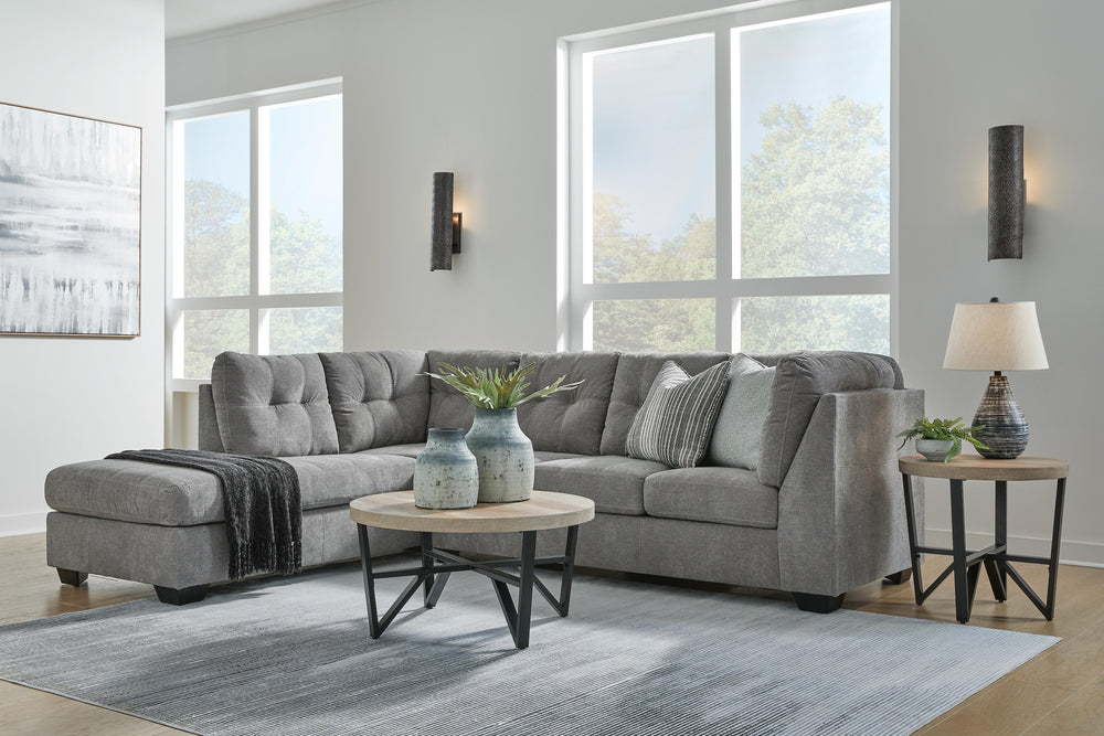 Marleton 2-Piece Sectional with Chaise - Gray (4)