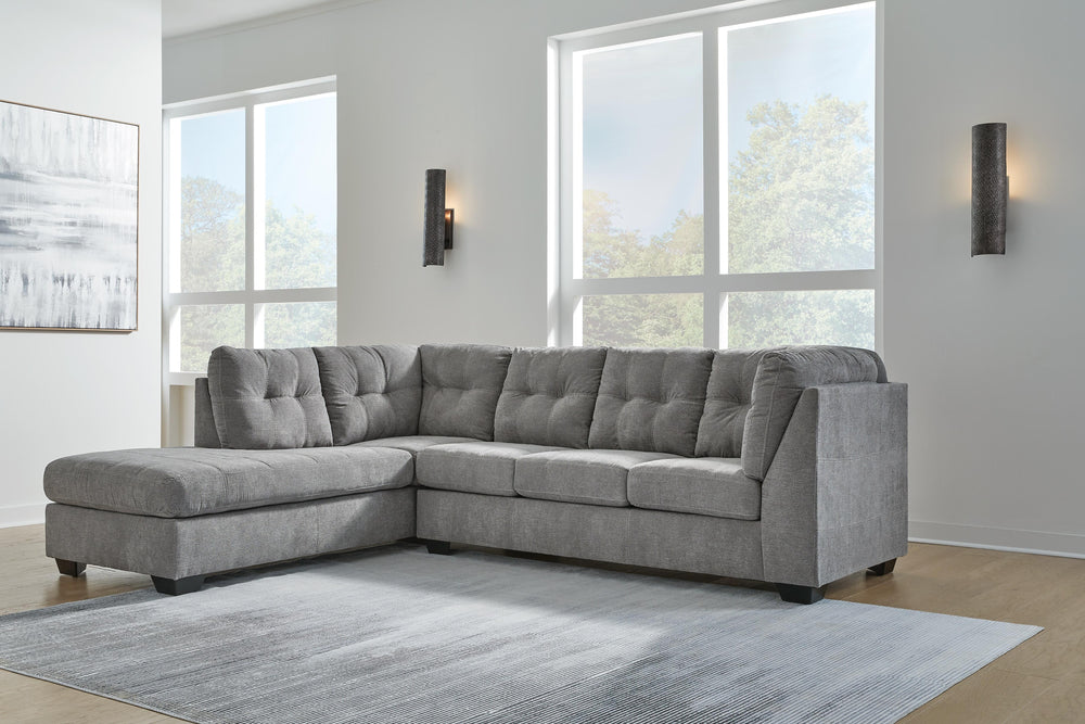 Marleton 2-Piece Sectional with Chaise - Gray (2)