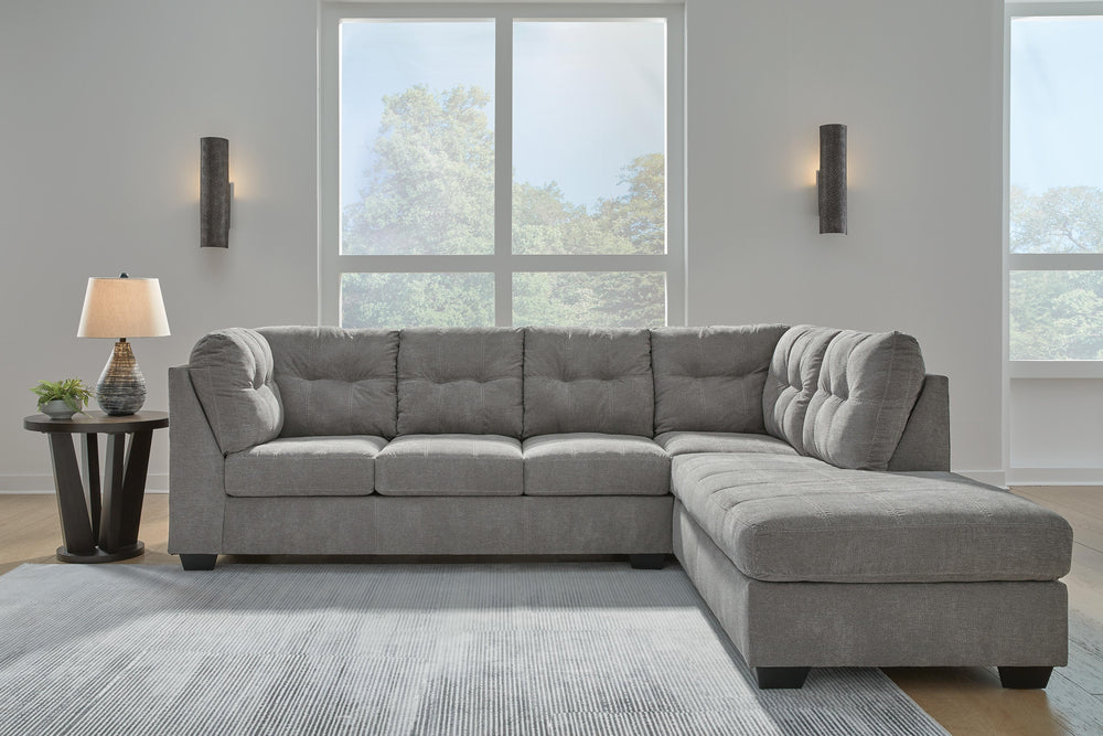 Marleton 2-Piece Sectional with Chaise - Gray (4)