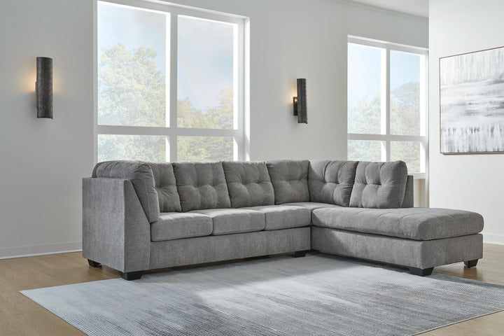 Marleton 2-Piece Sectional with Chaise - Gray (2)