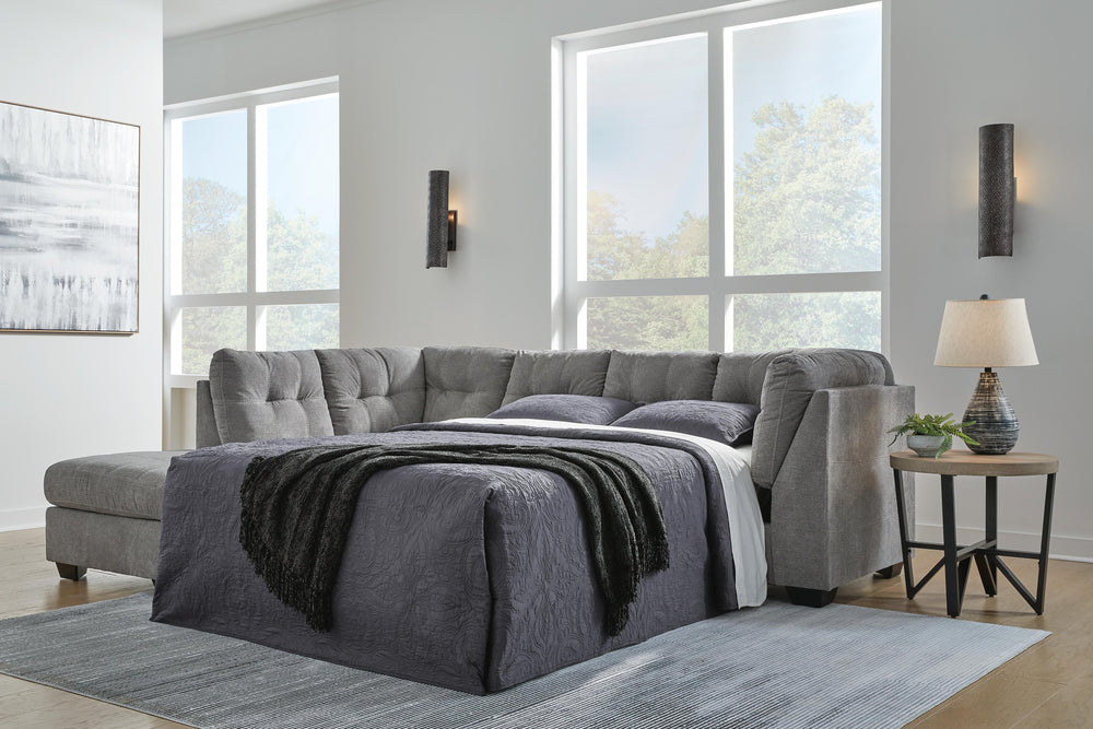 Marleton 2-Piece Sleeper Sectional with Chaise - Gray (2)
