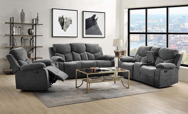 Kalen Motion Sofa in Gray Chenille