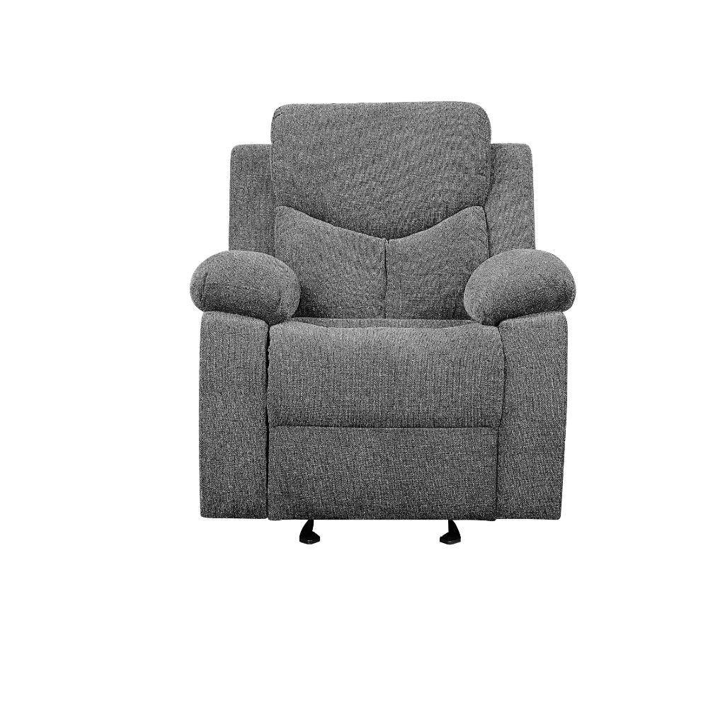 Kalen Motion Glider Recliner - Gray Chenille