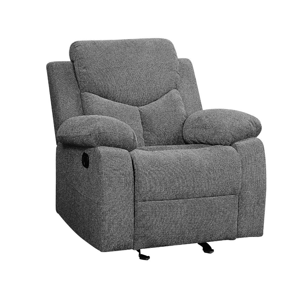 Kalen Motion Glider Recliner - Gray Chenille