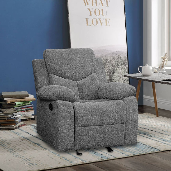 Kalen Motion Glider Recliner - Gray Chenille