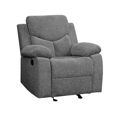 Kalen Motion Glider Recliner - Gray Chenille
