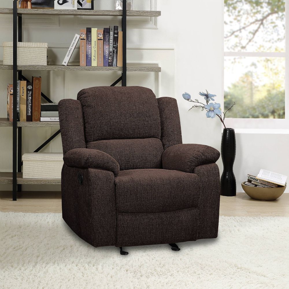 Madden Motion Glider Recliner in Brown Chenille