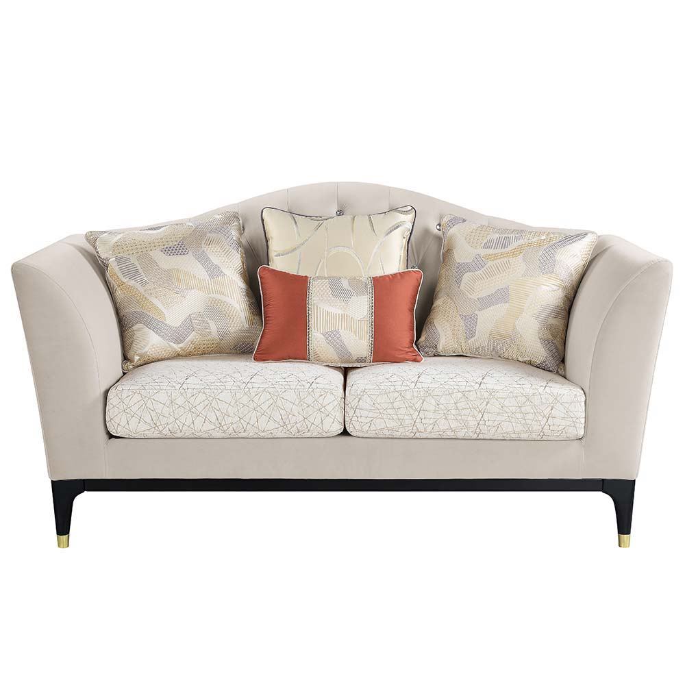 tayden-loveseat-with-4-pillows-beige-velvet