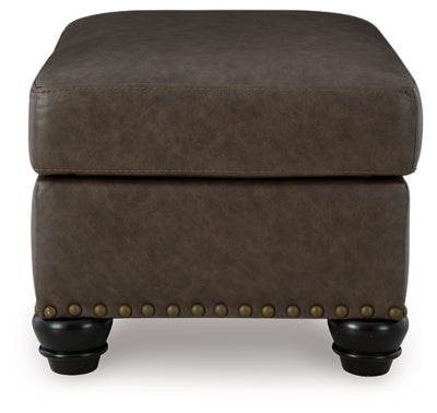 Roxmere Ottoman - Dark Brown