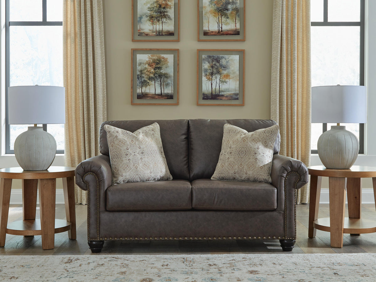 Roxmere Loveseat - Dark Brown (2)