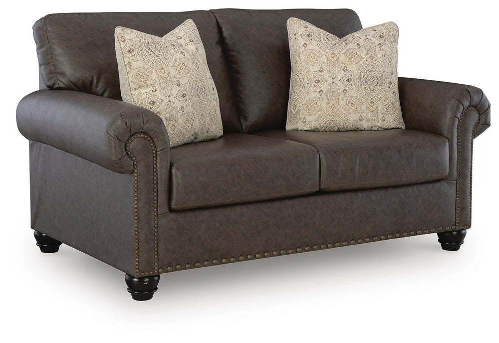 Roxmere Loveseat - Dark Brown (1)