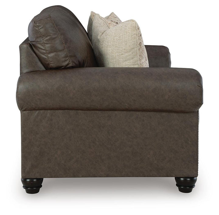 Roxmere Loveseat - Dark Brown (4)