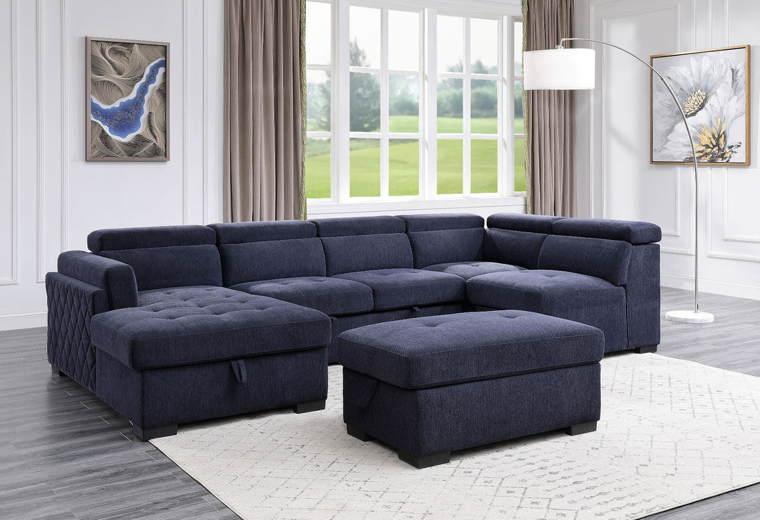 NEastern Kingoda Sectional Sofa with Storage & Ottoman