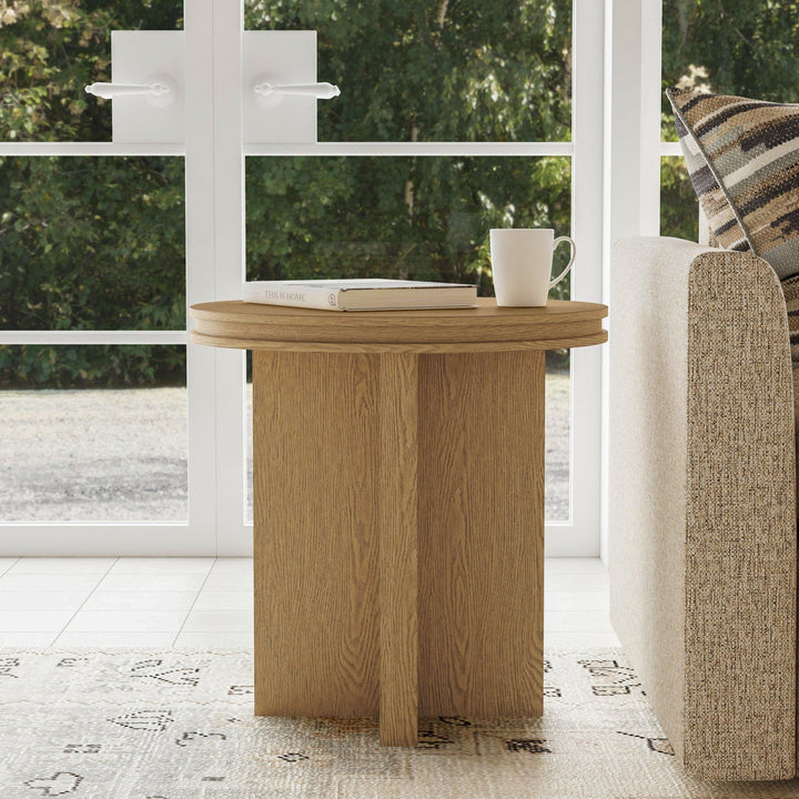 Waterfall Round End Table