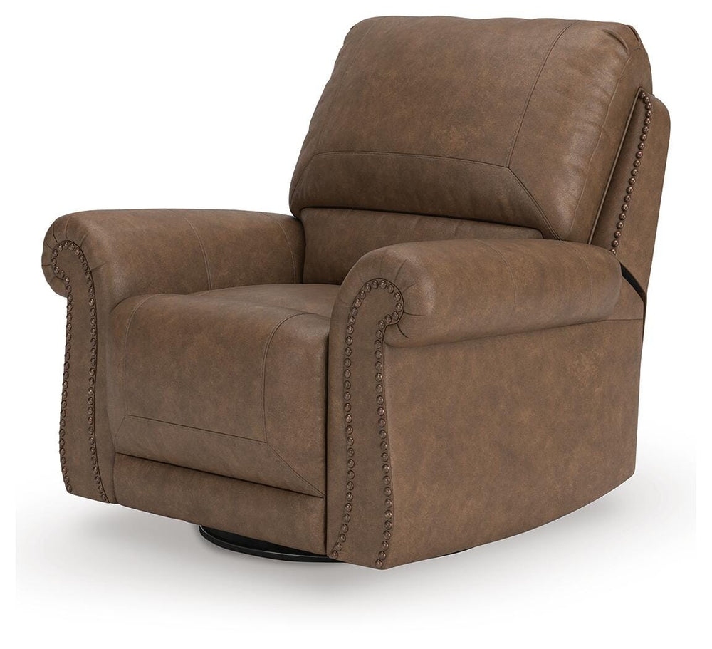 Chasemore Swivel Glider Recliner - Dark Brown (8)