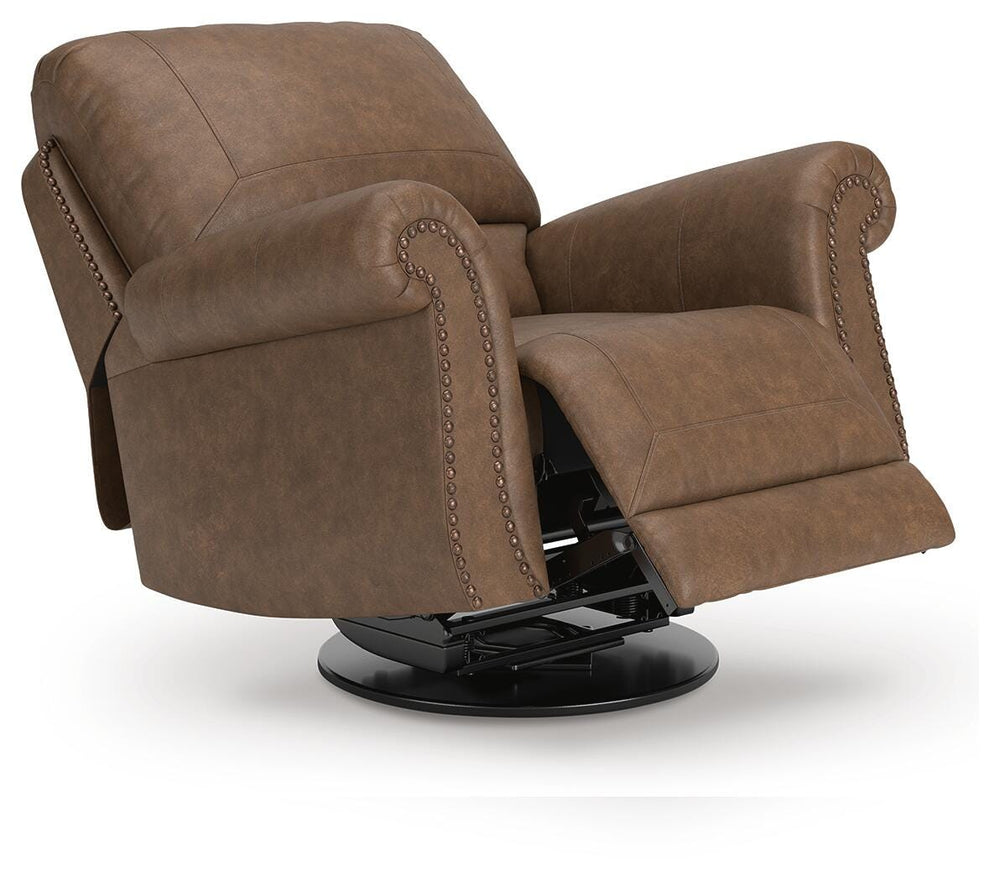 Chasemore Swivel Glider Recliner - Dark Brown (4)