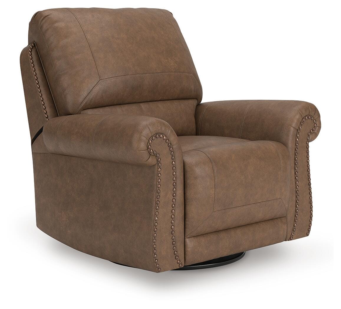 Chasemore Swivel Glider Recliner - Dark Brown (1)
