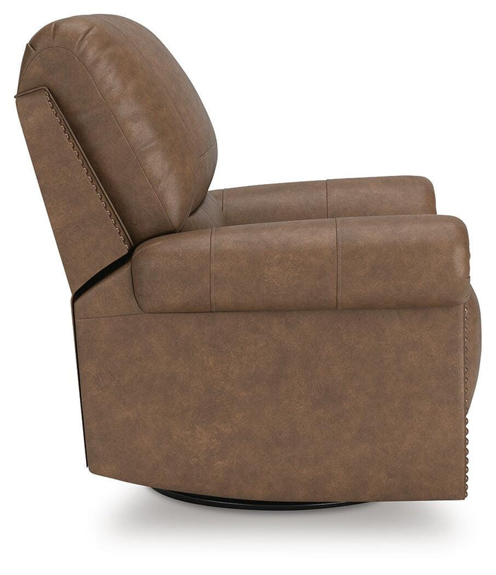 Chasemore Swivel Glider Recliner - Dark Brown (5)