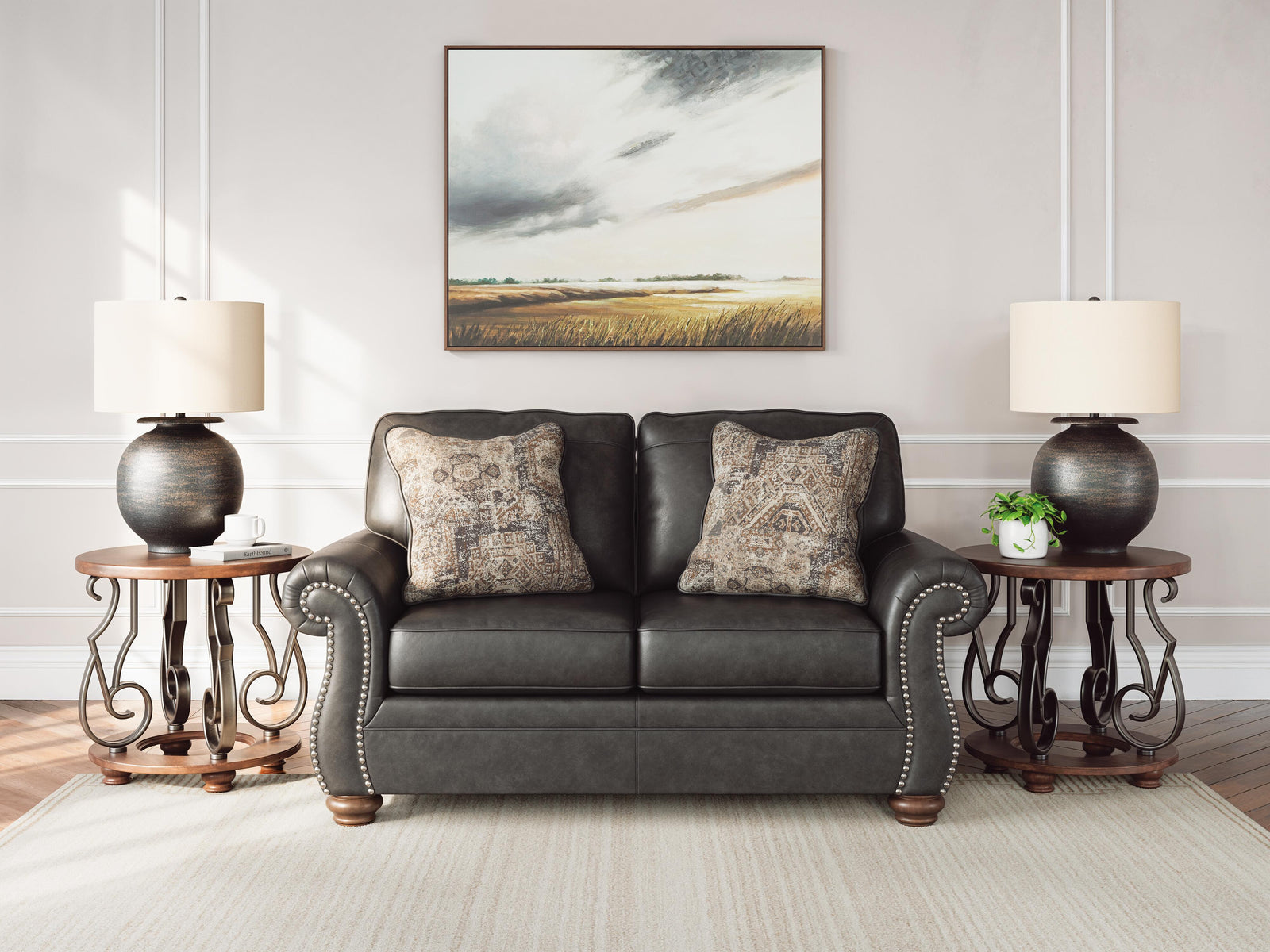 Chasemore Loveseat - Dark Gray (2)