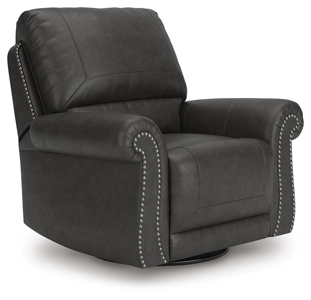 Chasemore Swivel Glider Recliner - Dark Gray (1)