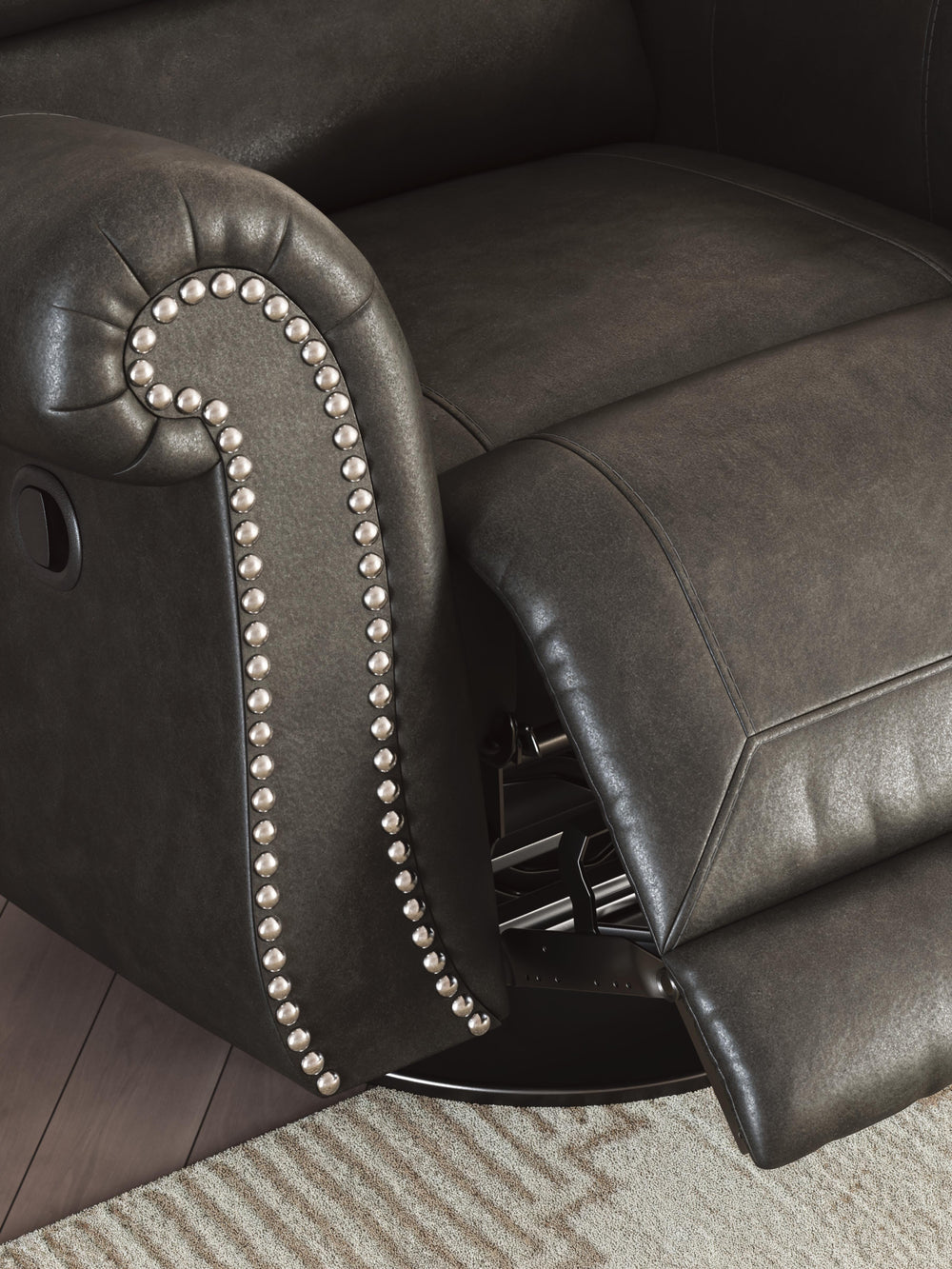 Chasemore Swivel Glider Recliner - Dark Gray (10)
