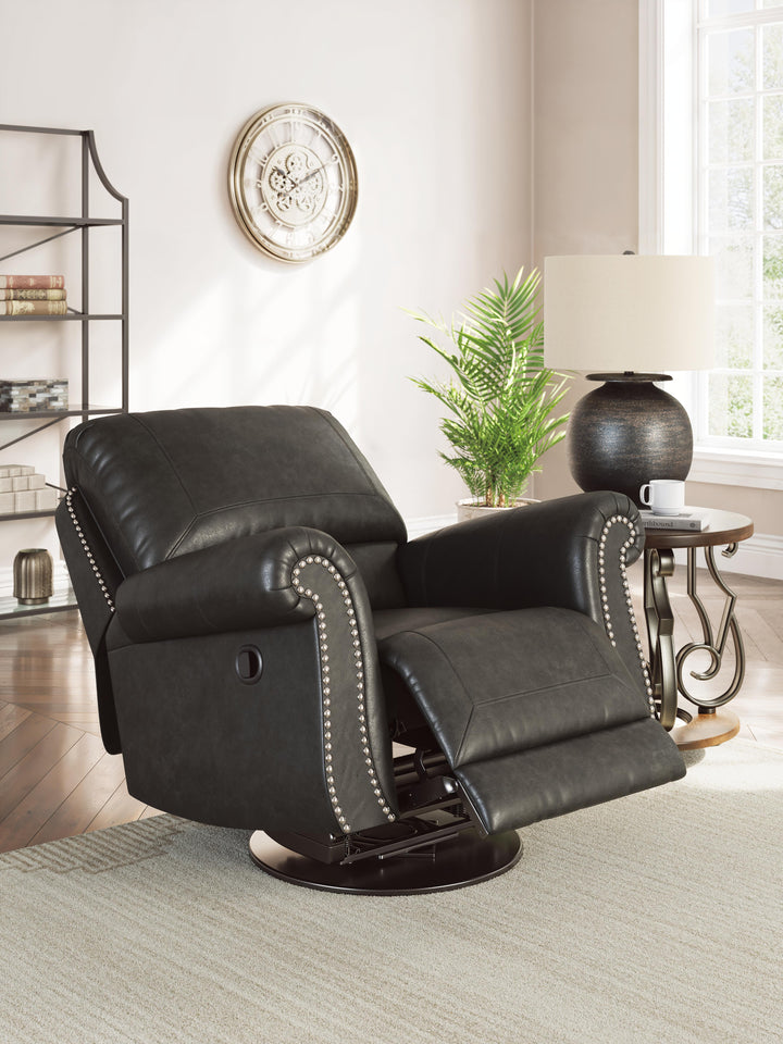 Chasemore Swivel Glider Recliner - Dark Gray (9)