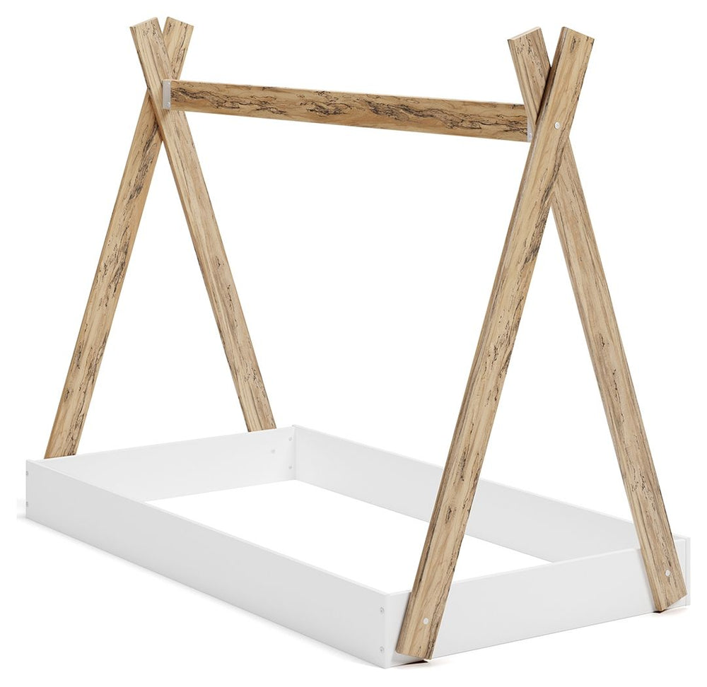 Piperton - Twin Tent Complete Bed in Box - Brown / White