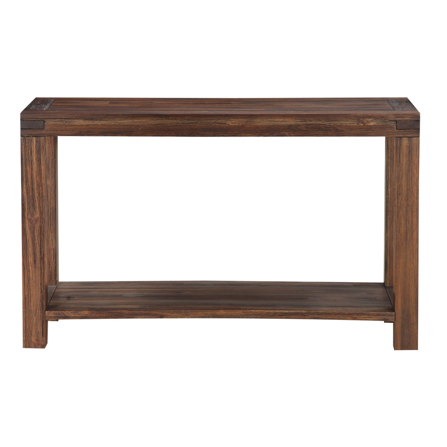 Modus Furniture 3F4123 Meadow Solid Wood Console Table In Brick Brown
