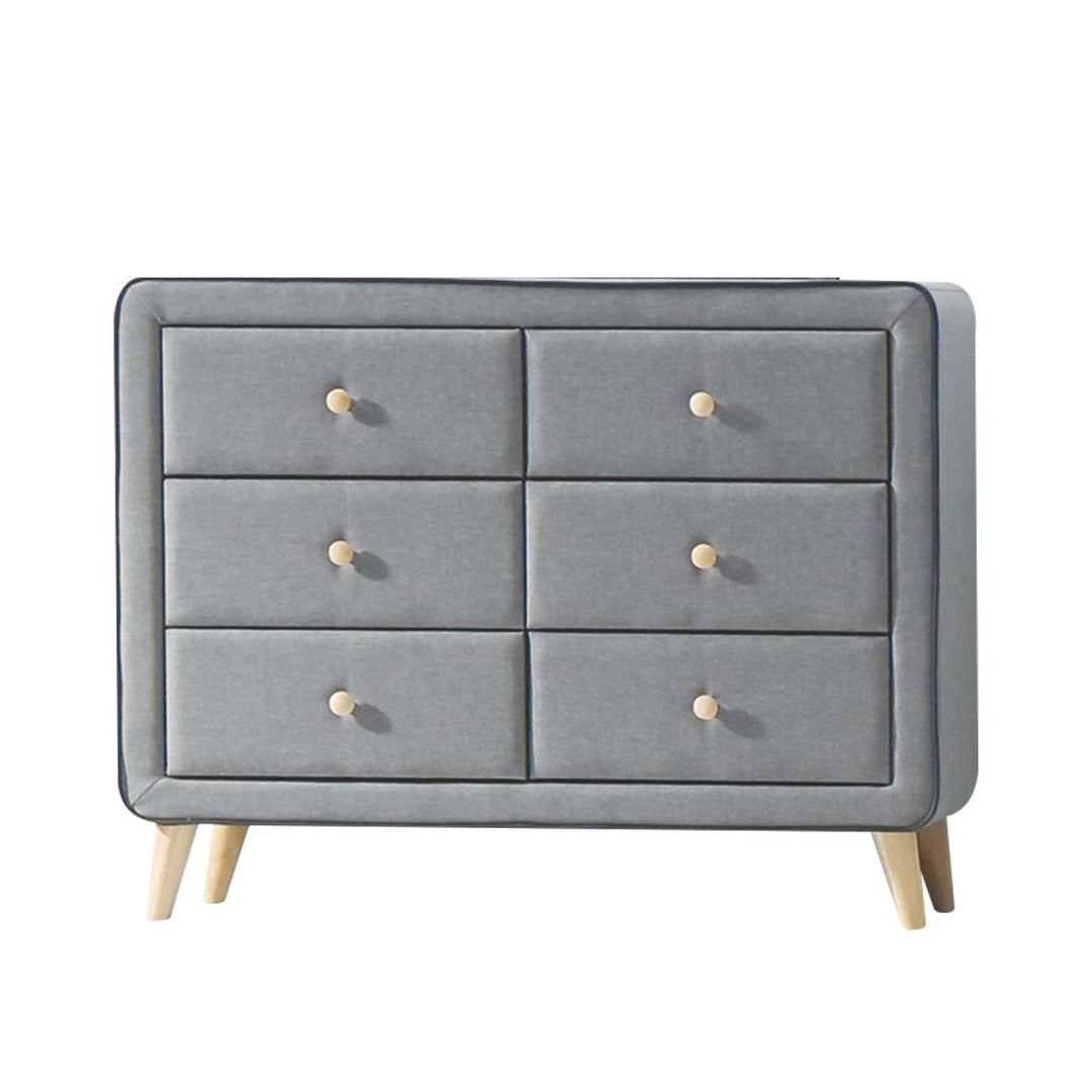ACME Furniture Valda Dresser Light Gray Fabric