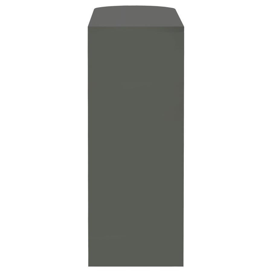 Adolfo - Rectangular 2-Tier Home Bar Table - Gray High Gloss