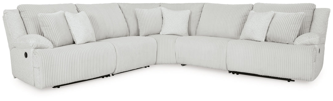Top Tier - 5-Piece Reclining Sectional - Alloy by Ashley Furniture product image
