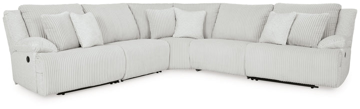 Top Tier - 5-Piece Reclining Sectional - Alloy by Ashley Furniture product image