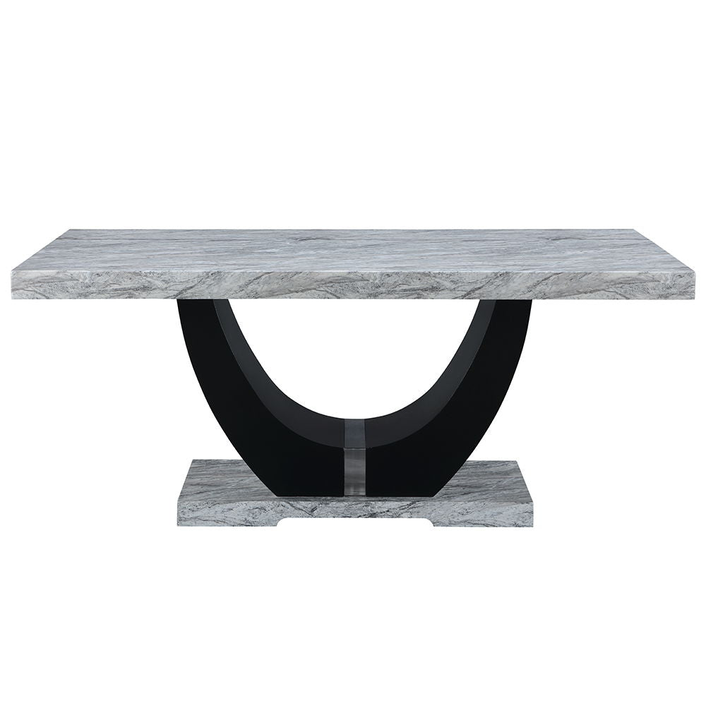 Caralin - Dining Table - Engineered Stone & Black