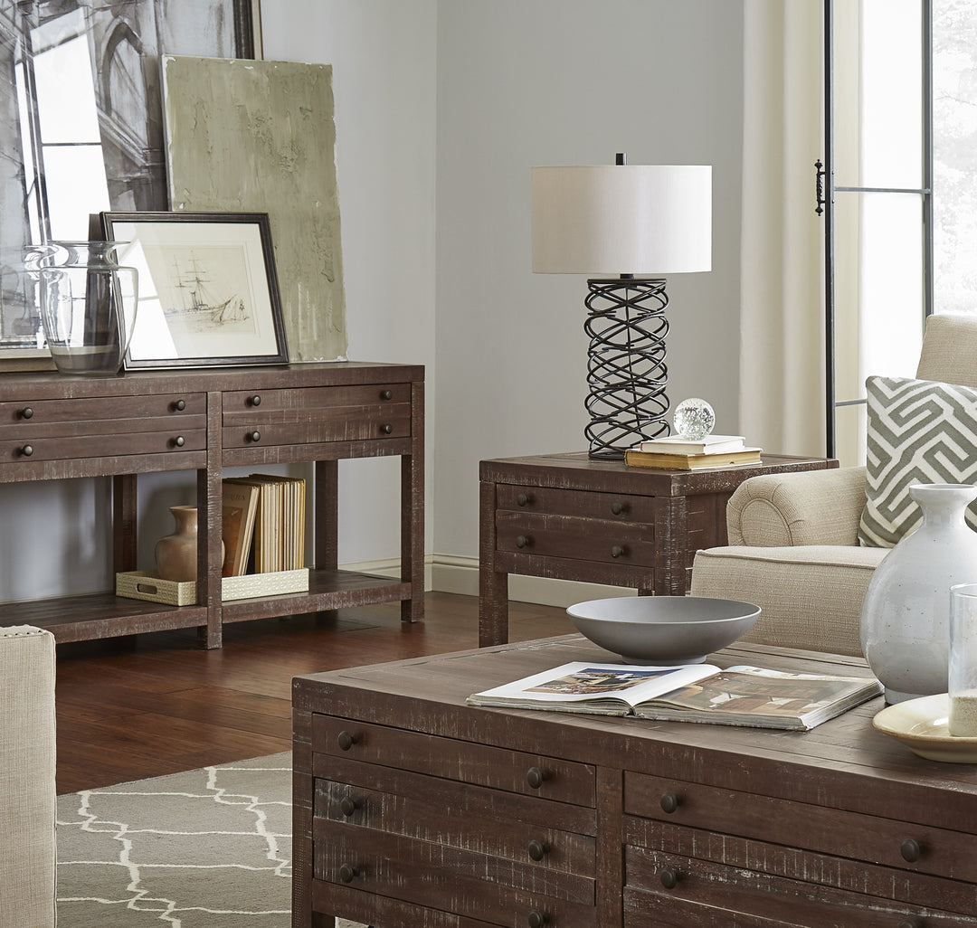 Modus Furniture 8T0622 Townsend Solid Wood Side Table In Java