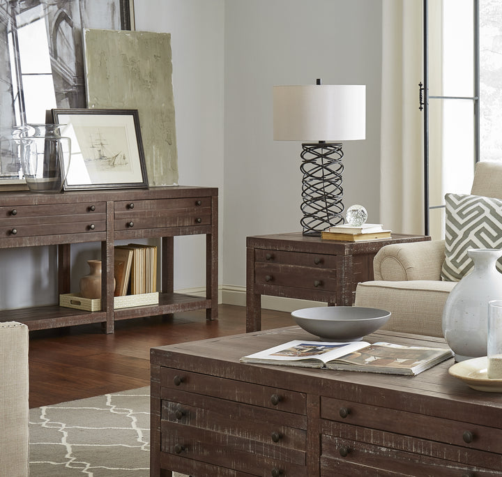 Modus Furniture 8T0622 Townsend Solid Wood Side Table In Java