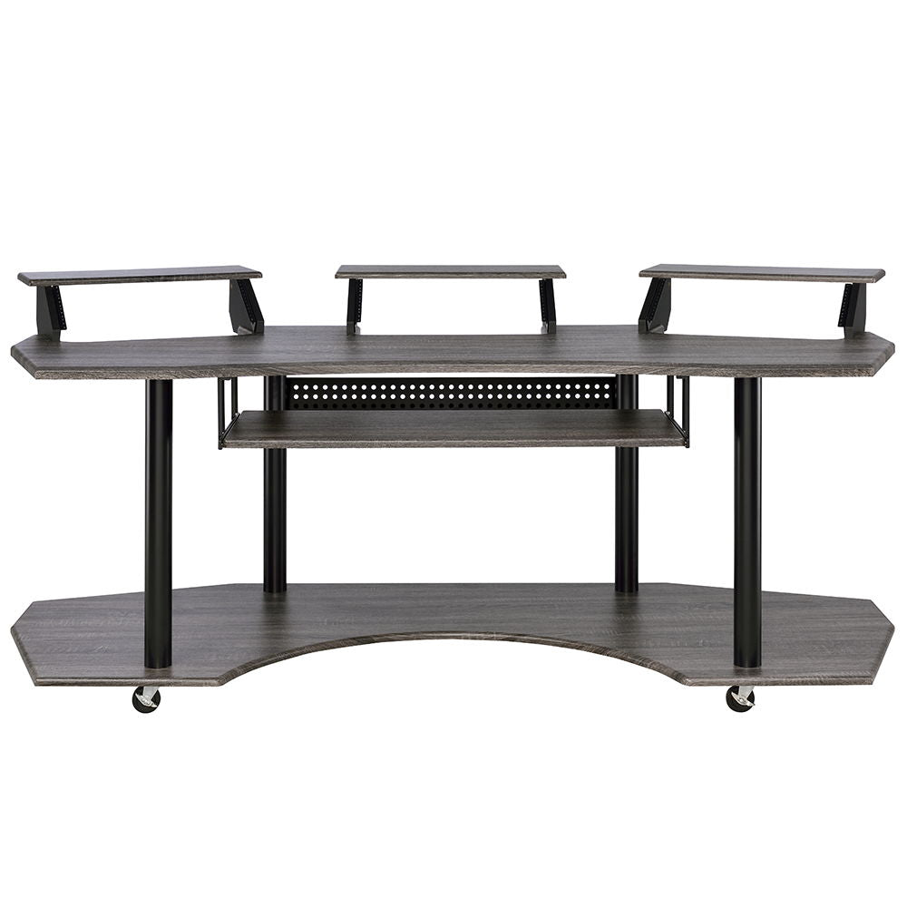Eleazar - 83" Music Studio Desk - Black Oak