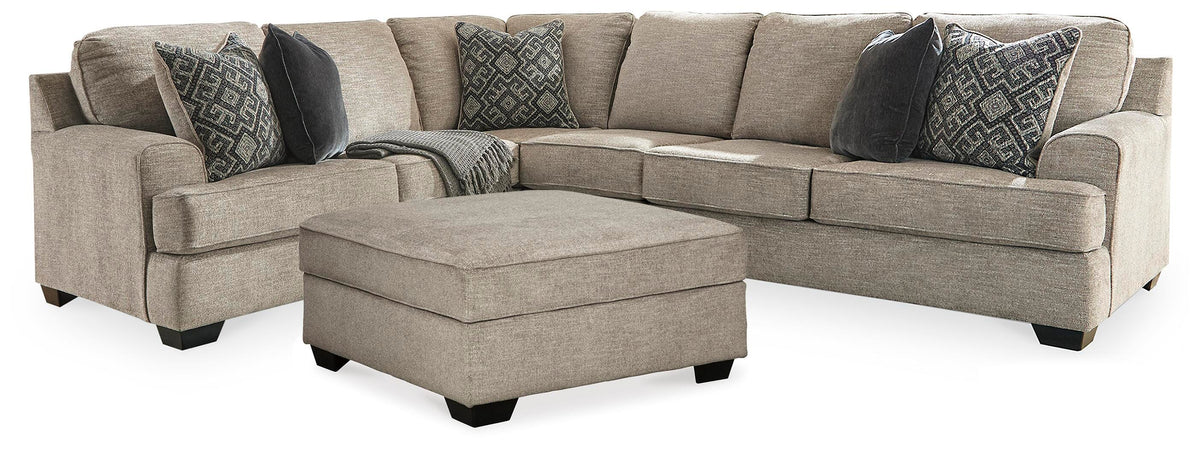 Bovarian 3-Piece Sectional and Ottoman (1)