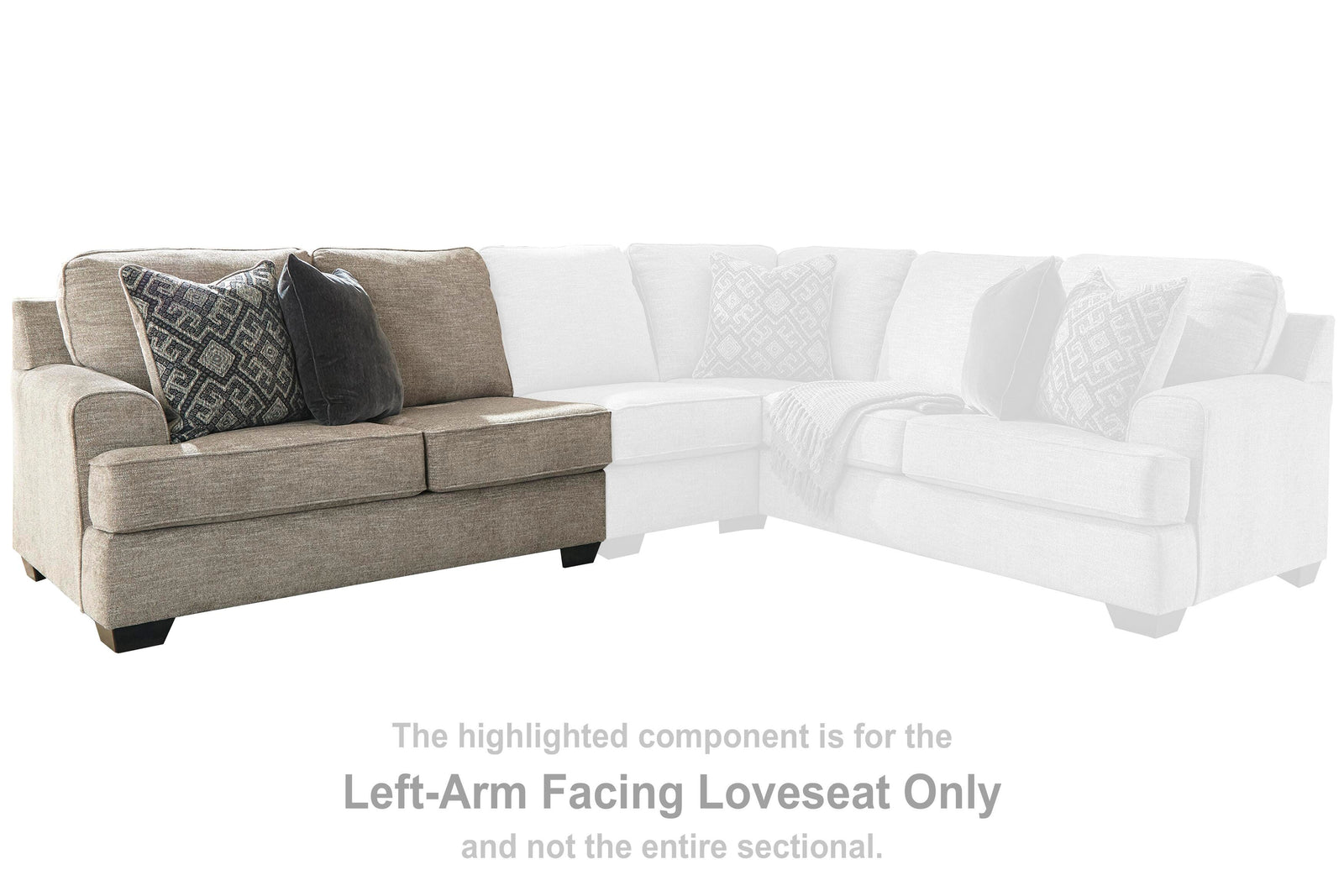 Bovarian Left-Arm Facing Loveseat - Beige (2)