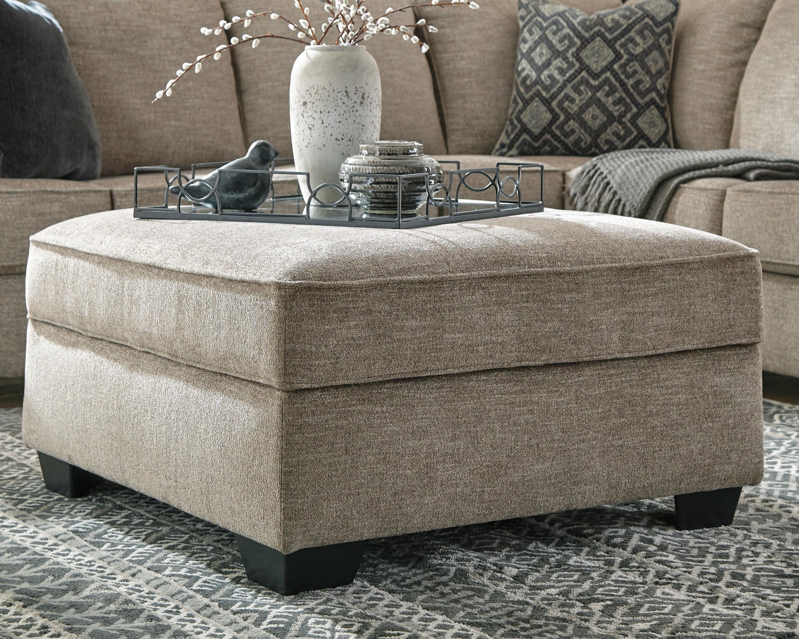 Bovarian Ottoman - Beige (2)