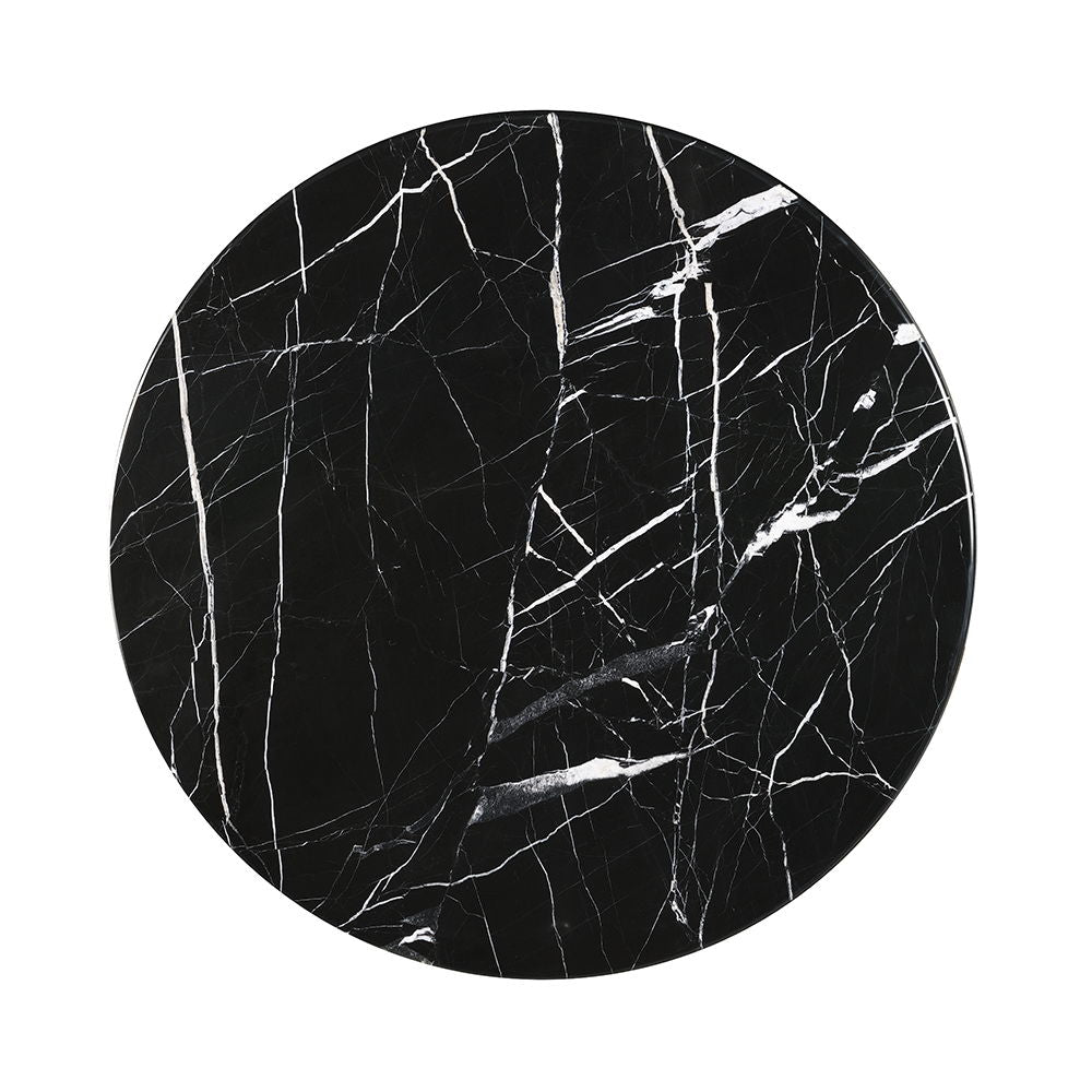 Dara - Coffee Table - Natural Marble Top & Black