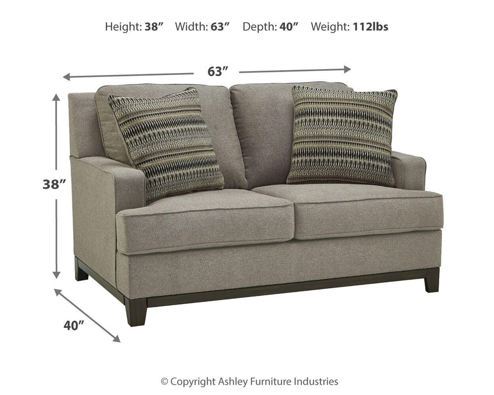 Kaywood Loveseat - Dark Gray (4)