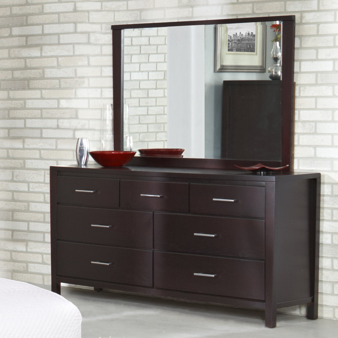Modus Furniture Nv2382A Nevis Seven Drawer Dresser In Espresso 2024