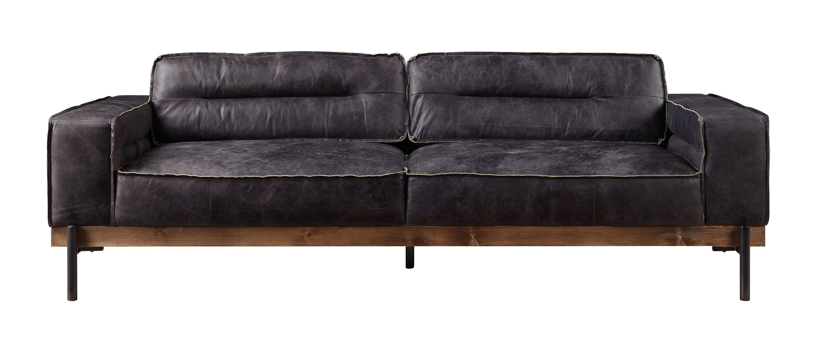 Silchester Sofa in Antique Ebony Top Grain Leather