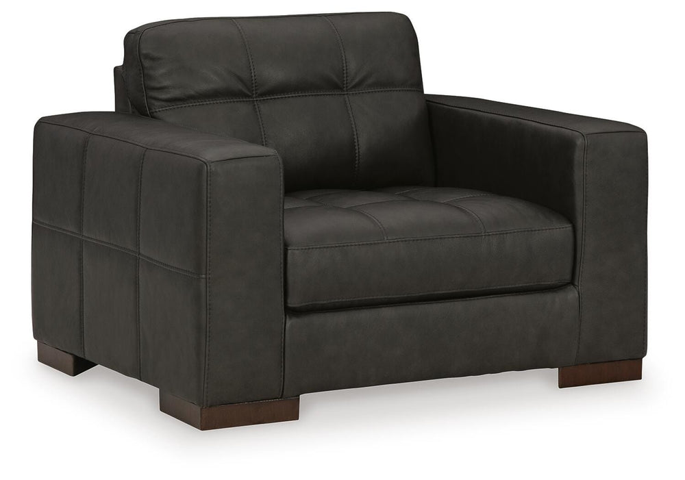 Luigi Oversized Chair and Ottoman - Thunder (4)