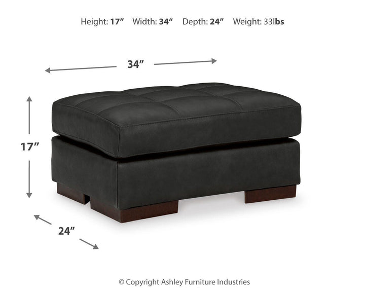 Luigi Oversized Chair and Ottoman - Thunder (12)