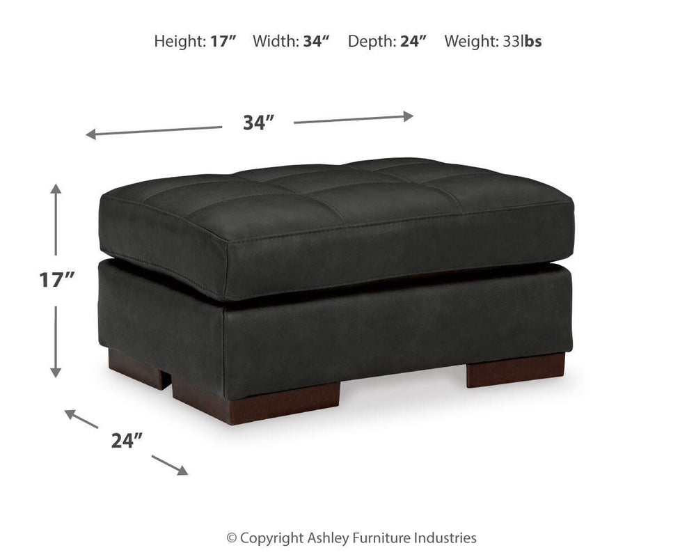 Luigi Oversized Chair and Ottoman - Thunder (12)