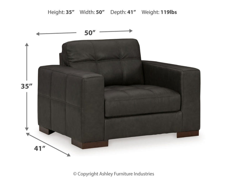 Luigi Oversized Chair and Ottoman - Thunder (11)